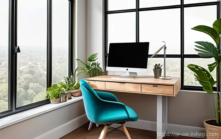 최적의 원격근무 환경을 위한 가구 선택 - Prompt 1: Ergonomic Oasis of Productivity**